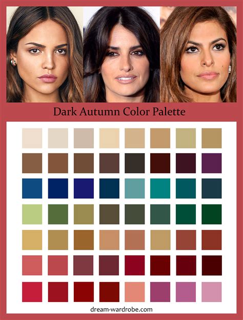 dark autumn color season|dark autumn color palette makeup.